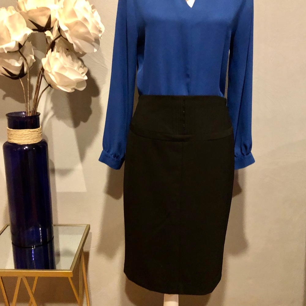 Express high-waisted black pencil skirt